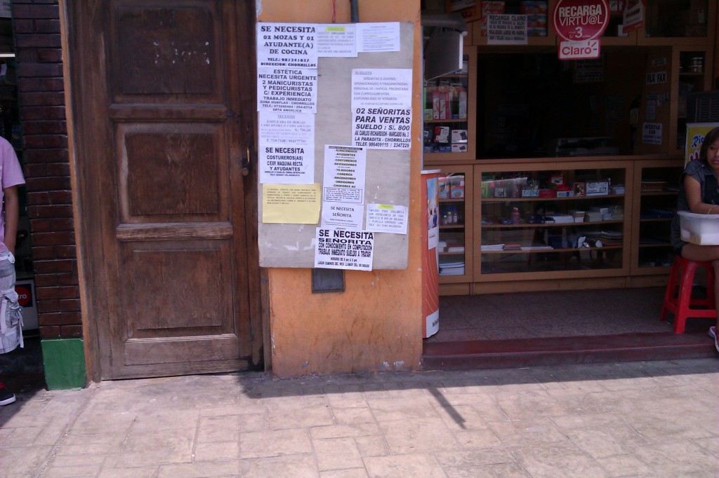 Ofertas de trabajo. De Francisco Canaza http://apuntesperuanos.com/